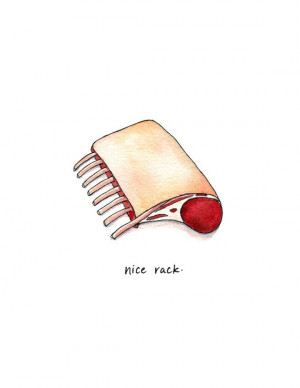 Nice Rack - cheeky meat print