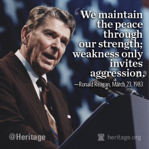 Reagan peace through strength Quote