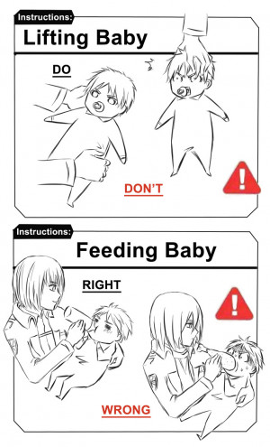 Instructions for caring for Baby Eren