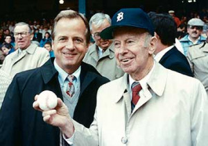 Picture of Commissioner Peter Ueberroth and Rick 1988