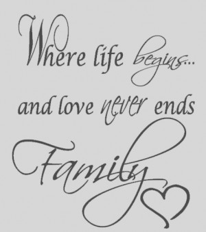 DIY Family Vinyl Wall Quote.