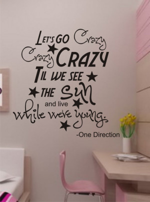 SALE vinyl wall decal One Direction-