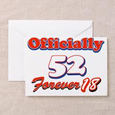 52 year old birthday designs Greeting Card for