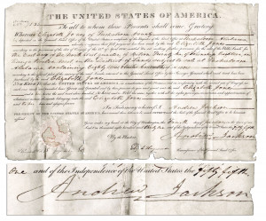 Andrew Jackson Indian Removal Act Document Signed by andrew jackson