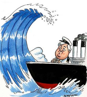 little at sea ... Captain Palmer navigates the political shoals ...