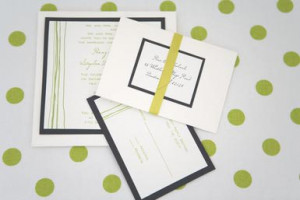 Wedding invitations on polka dot background - Walter B. McKenzie/The ...