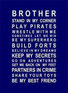 CHILDREN :: Baby Gifts :: Bedroom Decoration :: Brother Poster - Gift ...