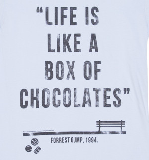 Details about Official Men's Forrest Gump Box Of Chocolates Quote T ...