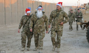 Down time: Troops enjoy celebrating Christmas in the Lashkah Gah main ...