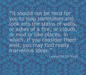 Da Vinci quote illustrated by Karen Thiessen