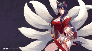 ahri fan art league of legends girl