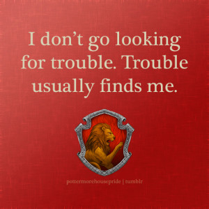 harry potter gryffindor jk rowling pottermore trouble quote quotes ...