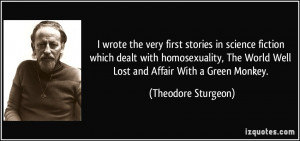 very first stories in science fiction which dealt with homosexuality ...