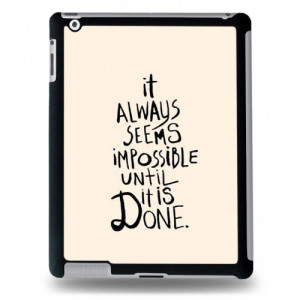 Home » Impossible Quote iPad 2/3 Case - Hard Plastic Tablet Case