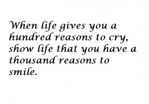 When Life Gives You Reasons