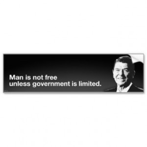 Conservative President Ronald Reagan Quote Bumper Sticker