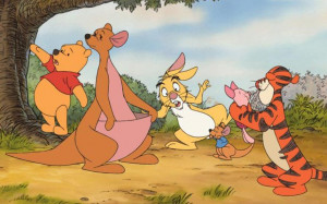 Kanga and the characters from AA Milne's Winnie The Pooh