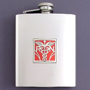 Personalized Nurse Flask - Customize Your Gift with Engraving