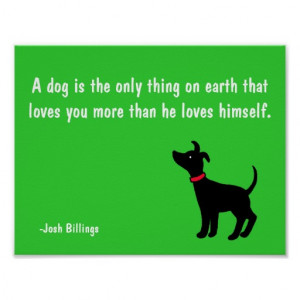 Dog Unconditional Love Quote Poster for Dog Lover