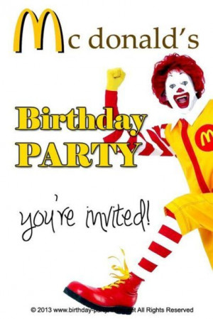 McDonalds birthday parties