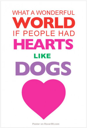 Hearts Like Dogs | Dog Quote Poster