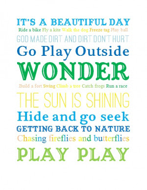 Go Play Outside – Free Printable