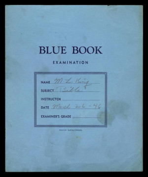 MLK Examination Book for Bible Course