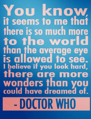 ... many reasons why I love the Doctor. This perspective is one of them