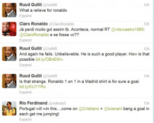 Ruud Gullit, Rio Ferdinand and Ronaldo in support of Cristiano.They ...