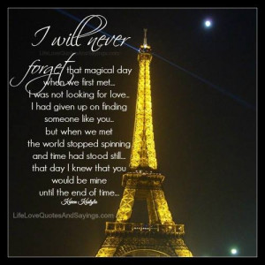 Magical Day When We First Met..