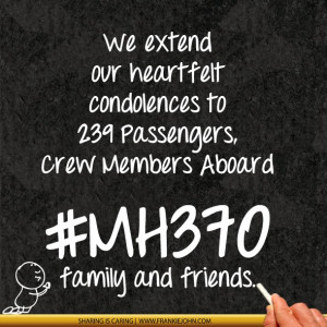 We extend our heartfelt condolences to 239 Passengers, Crew Members ...
