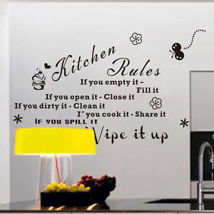 Motto-Our-Kitchen-Rules-Clean-Cook-Share-Quote-Art-Wall-Sticker-Decal ...