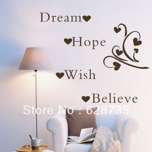 ... Inspirational Words Removable Wall Quotes wall word art decals sticker