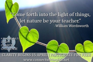 ... the light of things, let nature be your teacher.