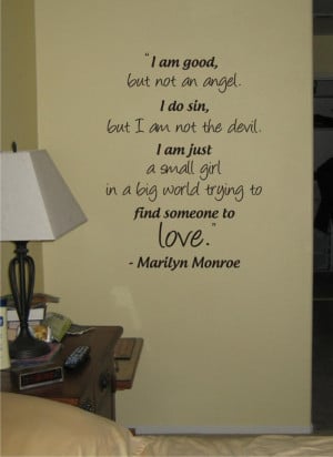 MARILYN MONROE QUOTE decal sticker wall beautiful