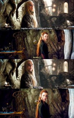 Even Thranduil participates in April Fool's Day! Too bad Tauriel was ...