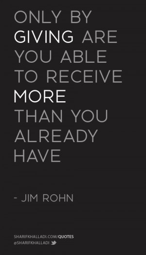 ... able to receive more than you already have.