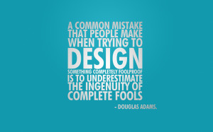 Douglas Adams quote wallpaper