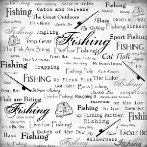 Scrapbook Customs - Sports Collection - 12 x 12 Paper - Fishing - Live ...