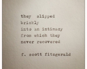 ... Scott Fitzgerald Love Quote Made On Typewriter, typewriter quote