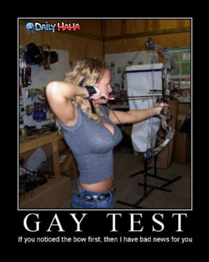 bow arrow gay test