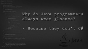Why do java programmers always wear glasses? by FuKe
