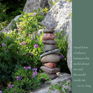 Heidi Hermes › Portfolio › Balancing Stones With Tao Quote