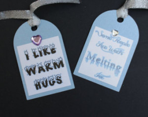 10 Frozen Inspired Holiday Gift Tag s with Olaf 'Warm Hugs' & 'Melting ...