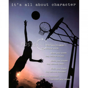 All About Character Motivational Art Poster Print - 16x20
