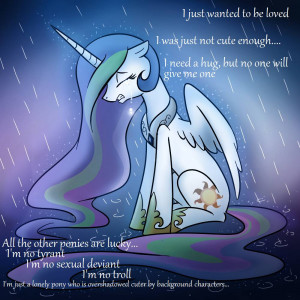 Celestia Crying - My Little Pony: Friendship is Magic Fanart