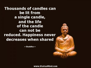 Buddha Quotes Candle Thousands of candles can be