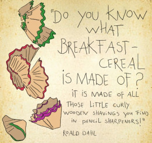 illustration by Celine Schroeder, quote by Roald Dahl