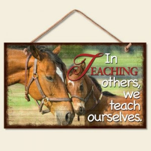 In Teaching others Wood Sign