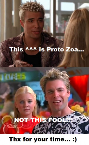 Loved zenon and protozoa! lol... hate to say but I said the same thing ...